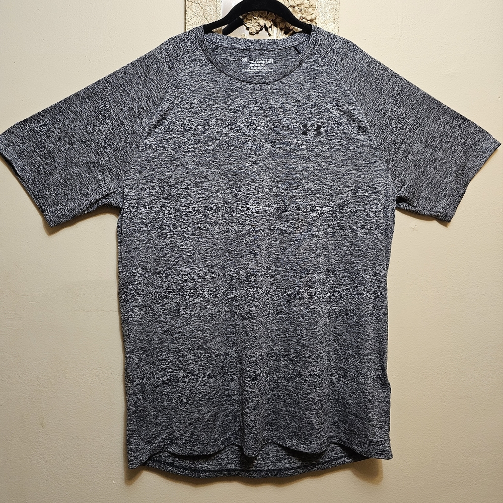 Under Armour Tech Tee Black Men's Athletic Shirt Marled Black XXLT Big Tall New